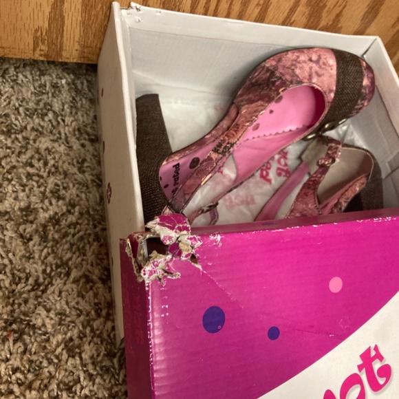 Not Rated Pink Flower Heels - Picture 2 of 5